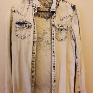 Bullhead Black Light Denim Button Down